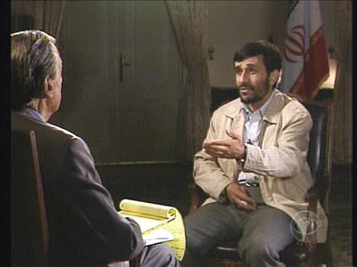 Mahmoud Ahmadinejad on <i>60 Minutes</i>, 13-Aug-2006 <font size=-2>(Source: CBS)</font>