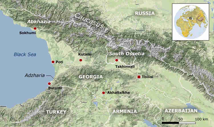 The Caucasus <font face=Arial size=-2>(Source: Der Spiegel)</font>