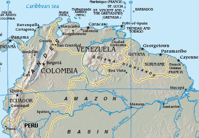 Venezuela and Colombia