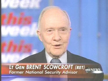 Brent Scowcroft on <i>This Week With George Stephanopoulos</i> <font size=-2>(Source: ABC)</font>