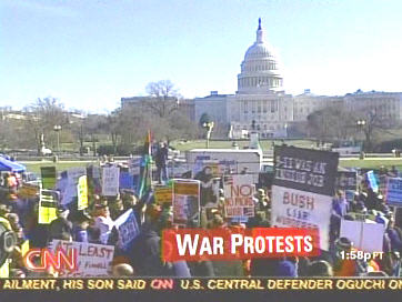 Sparse crowd at Saturday's "antiwar" rally in Washington <font face=Arial size=-2>(Source: CNN)</font>