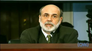 Fed Chairman Ben Bernanke gave his soothing, professorial testimony on Wednesday morning <font face=Arial size=-2>(Source: CNN)</font>