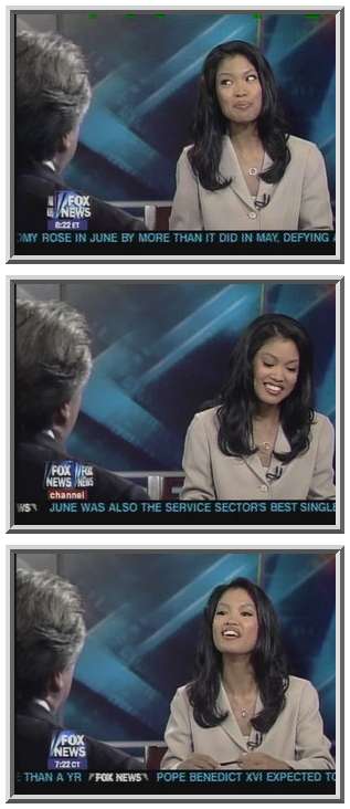 The hot, sexy Michelle Malkin, serving as substitute host. <font face=Arial size=-2>(Source: Fox)</font>