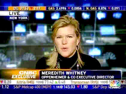 Meredith Whitney <font face=Arial size=-2>(Source: CNBC)</font>