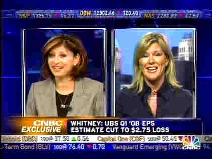 Maria Bartiromo interviews Meredith Whitney <font face=Arial size=-2>(Source: CNBC)</font>