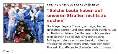 <i>Der Spiegel</i> story saying, "There's no way people like that should be allowed on our streets."