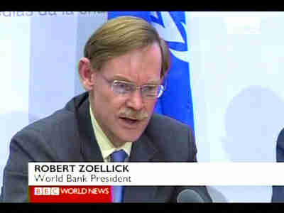 Robert Zoellick, World Bank president <font size=-2>(Source: BBC)</font>