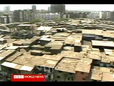 Shanty town in Mumbai (Bombay) India <font size=-2>(Source: BBC)</font>