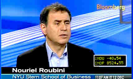 Nouriel Roubini <font face=Arial size=-2>(Source: Bloomberg)</font>