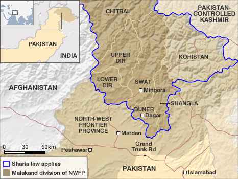 Northwest Pakistan <font face=Arial size=-2>(Source: BBC)</font>