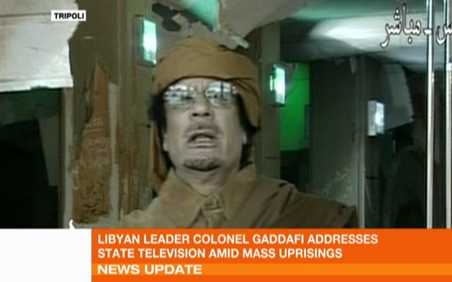 Muammar Gaddafi on Tuesday