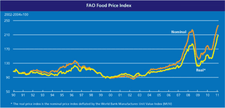 FAO Food Price Index - 1991 - February 2011