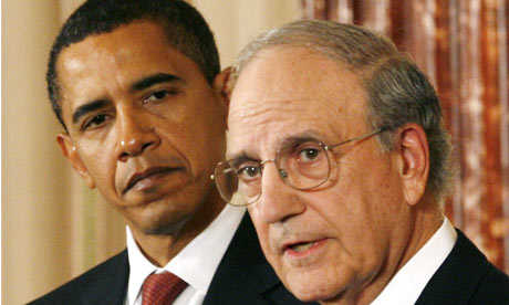 George Mitchell with President Obama