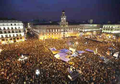 Protests in Madrid's Puerta del Sol (MarketWatch)