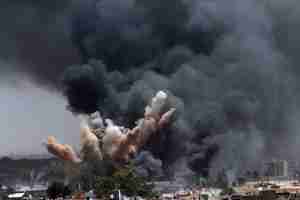 Tripoli after Nato air strike, June 7 (EPA)