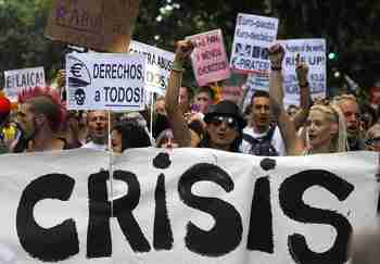 Protesters in Madrid (AFP)