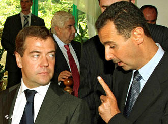 Photo of Assad scolding Russian president Medvedev