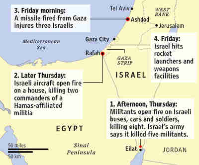 Violence escalates between Israel and Gaza (WSJ)