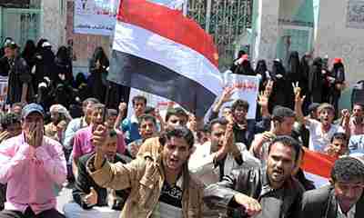 Anti-government protests in Yemen (EPA)