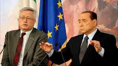 Italy's Finance Minister Giulio Tremonti, left, and Prime Minister Silvio Berlusconi (AFP)