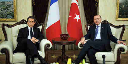 Sarkozy meets Erdogan earlier this year in Ankara (Reuters)