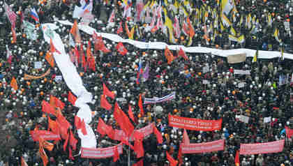 Huge Saturday rally in Moscow on Sakharov Avenue, named after Nobel Peace Prize-winning late Soviet dissident Andrei Sakharov (Ria Novosti)