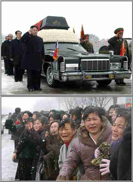 North Koreans weep and wail at the funeral of Kim Jong-il