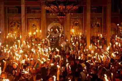 Holy Fire ceremony in Jerusalem