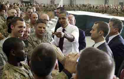 Barack Obama in Afghanistan on Wednesday