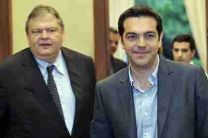 PASOK leader Evangelos Venizelos and Syriza leader Alexis Tsipras (Kathimerini)