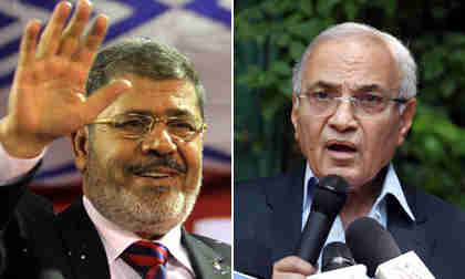 Mohammed Morsi and Ahmed Shafeq