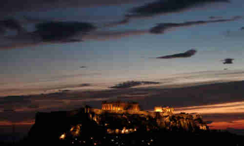 Acropolis in Athens, Greece, at night (Reuters)