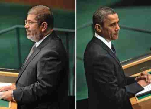 Mohamed Morsi and Barack Obama