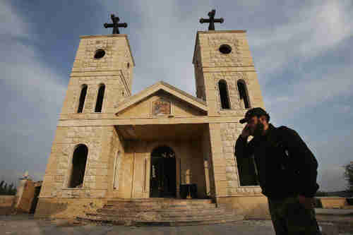 Bombed out Christian Church in Idlib province in Syria (AP)