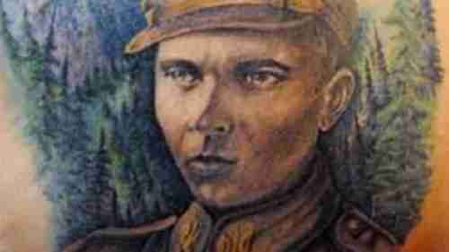 Portrait of Nazi WW II hero Stepan Bandera