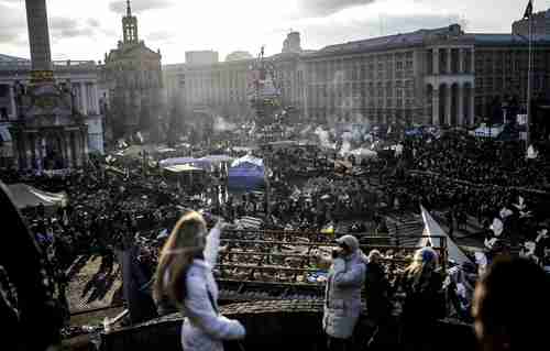 Festive chaos in Kiev (NBC)