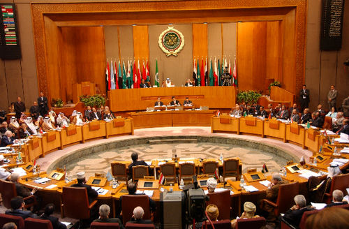 Arab League meeting on Tuesday (AP)