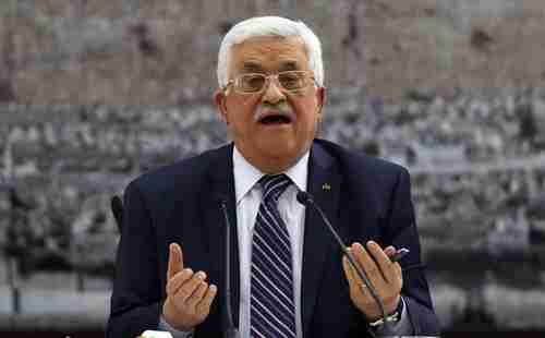 Mahmoud Abbas on Tuesday, announcing plans to apply to U.N. agencies (EPA)