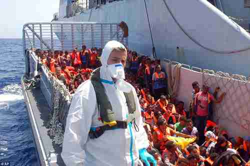 Migrants rescued at sea by Italy's 'Mare Nostrum' program (AP)