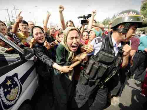 Uighur protests in China (AFP)