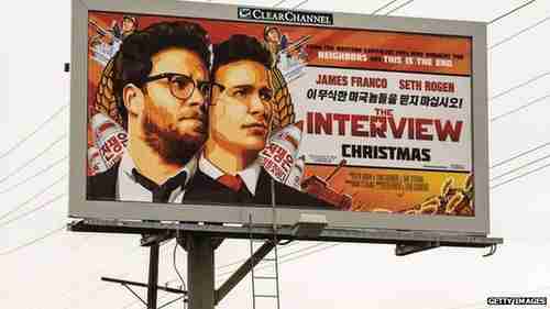 Billboard advertising 'The Interview' (BBC)