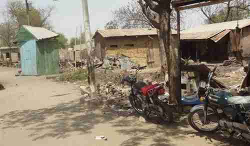 The town of Baga, after the Boko Haram attack, where hundreds or thousands of people were slaughtered