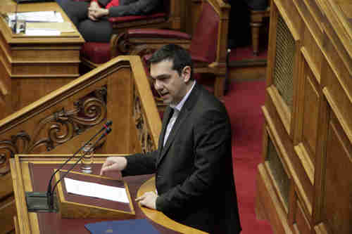 Alexis Tsipras speaking to Greek parliament (Kathimerini)