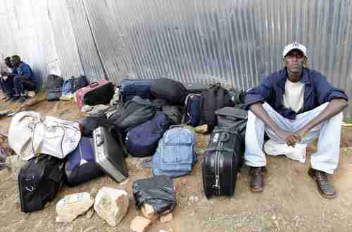 Student camp outside the American embassy in Bujumbura (Reuters)