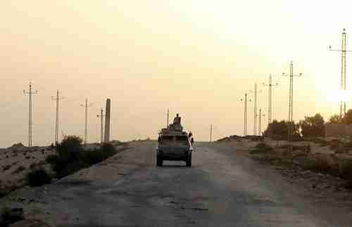 Egyptian military vehicle in Northern Sinai (Reuters)