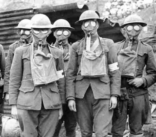 Preparing for mustard gas in World War One