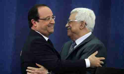 French president Franois Hollande and Palestinian Authority president Mahmoud Abbas