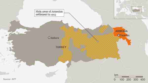 Armenian settlements in eastern Turkey in 1915 (AFP)