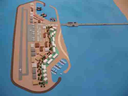 Proposed seaport on artificial island off coast of Gaza