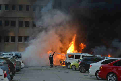 Aftermath of Thursday's car bombing in Adana in southern Turkey (AFP)